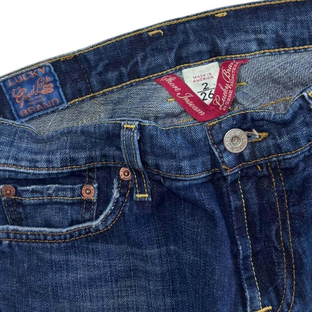 Lucky Brand Sundown Straight Leg Denim Jeans Women’s Size 2/26 Short Inseam - Picture 3 of 8